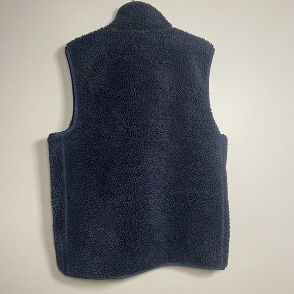 Abercrombie & Fitch Mens Size XL Navy Blue Sherpa Vest Jacket Pockets Breathable - Picture 6 of 10